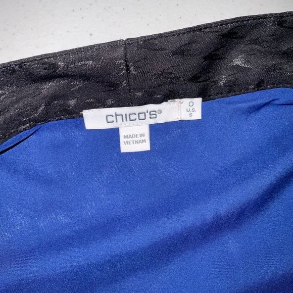 Chico's Kimono 40th Anniversary Border Tassel Ikat Boho Size 4-Small (Chico's 0) - Picture 7 of 13